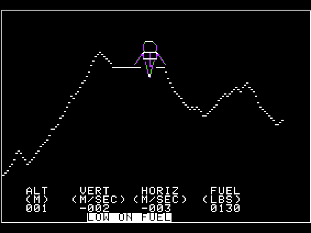 Gameplay of Tranquility Base for Apple II